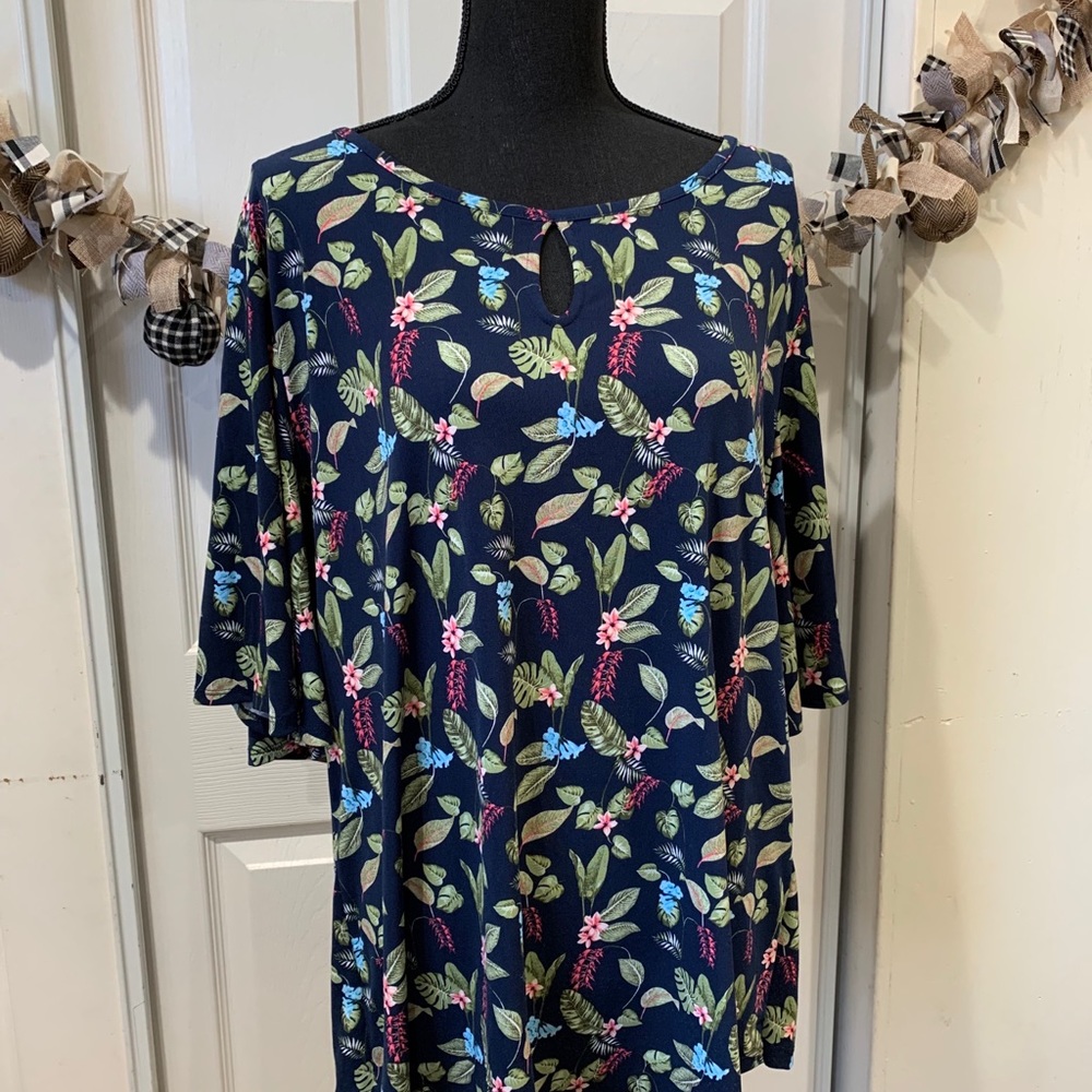 Charter Club Womens Flounce-Hem Pullover Blouse